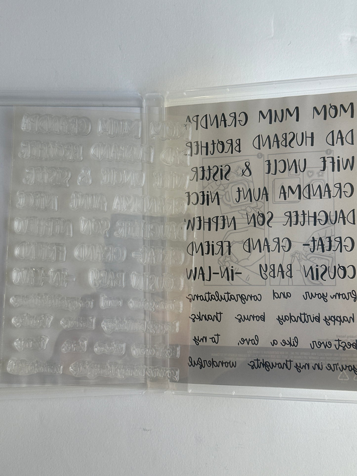 Best Family Ever | BRAND NEW, NEVER USED | Retired Photopolymer Mount Stamp Set | Stampin' Up!