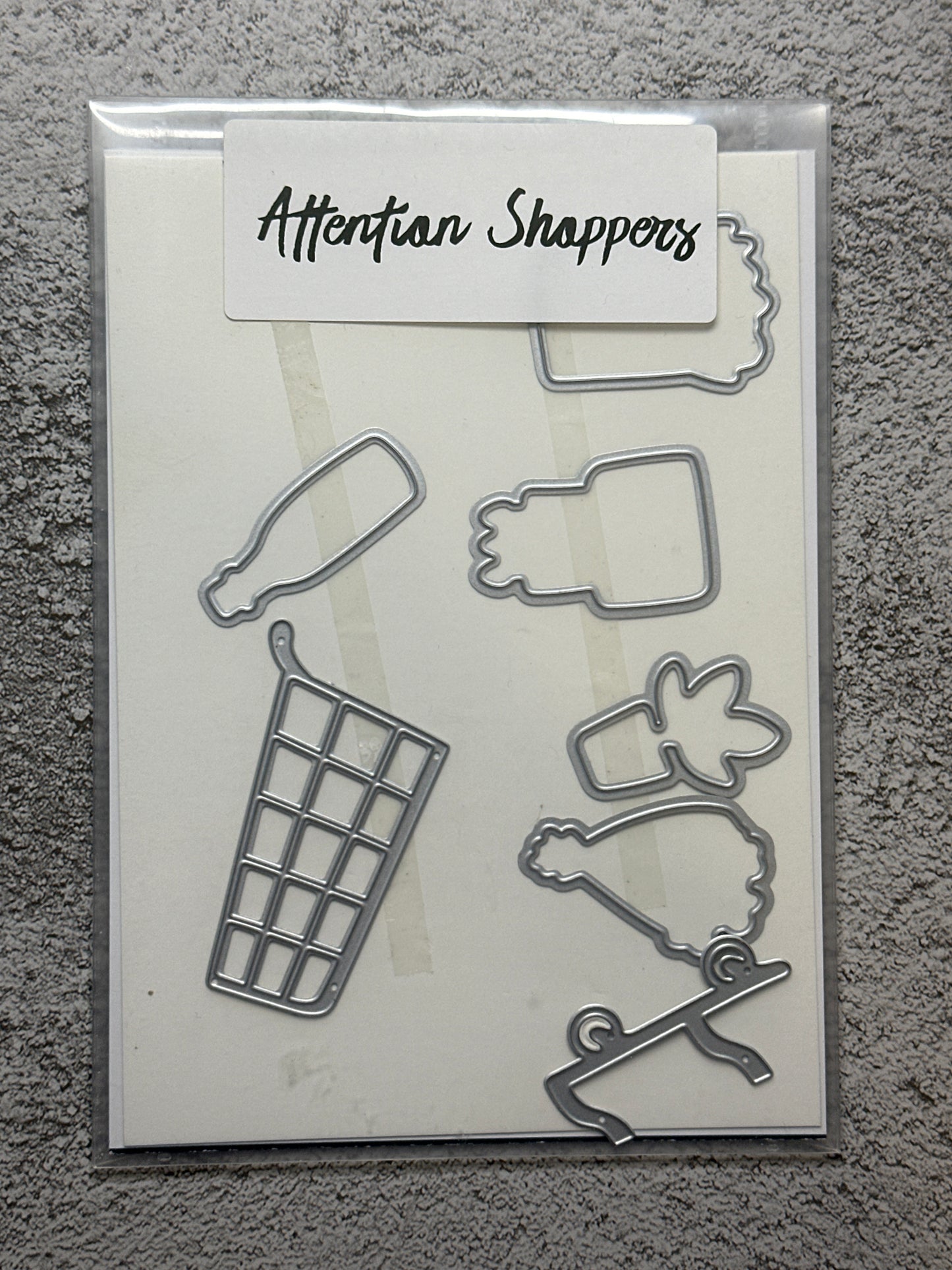 Attention Shoppers Bundle | Retired Photopolymer Mount Stamp Set and Dies | Stampin' Up!