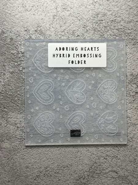 Adoring Hearts Bundle | Retired Photopolymer Mount Stamp Set, Embossing Folder and Dies | Stampin' Up!