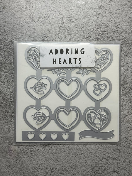 Adoring Hearts Bundle | Retired Photopolymer Mount Stamp Set, Embossing Folder and Dies | Stampin' Up!