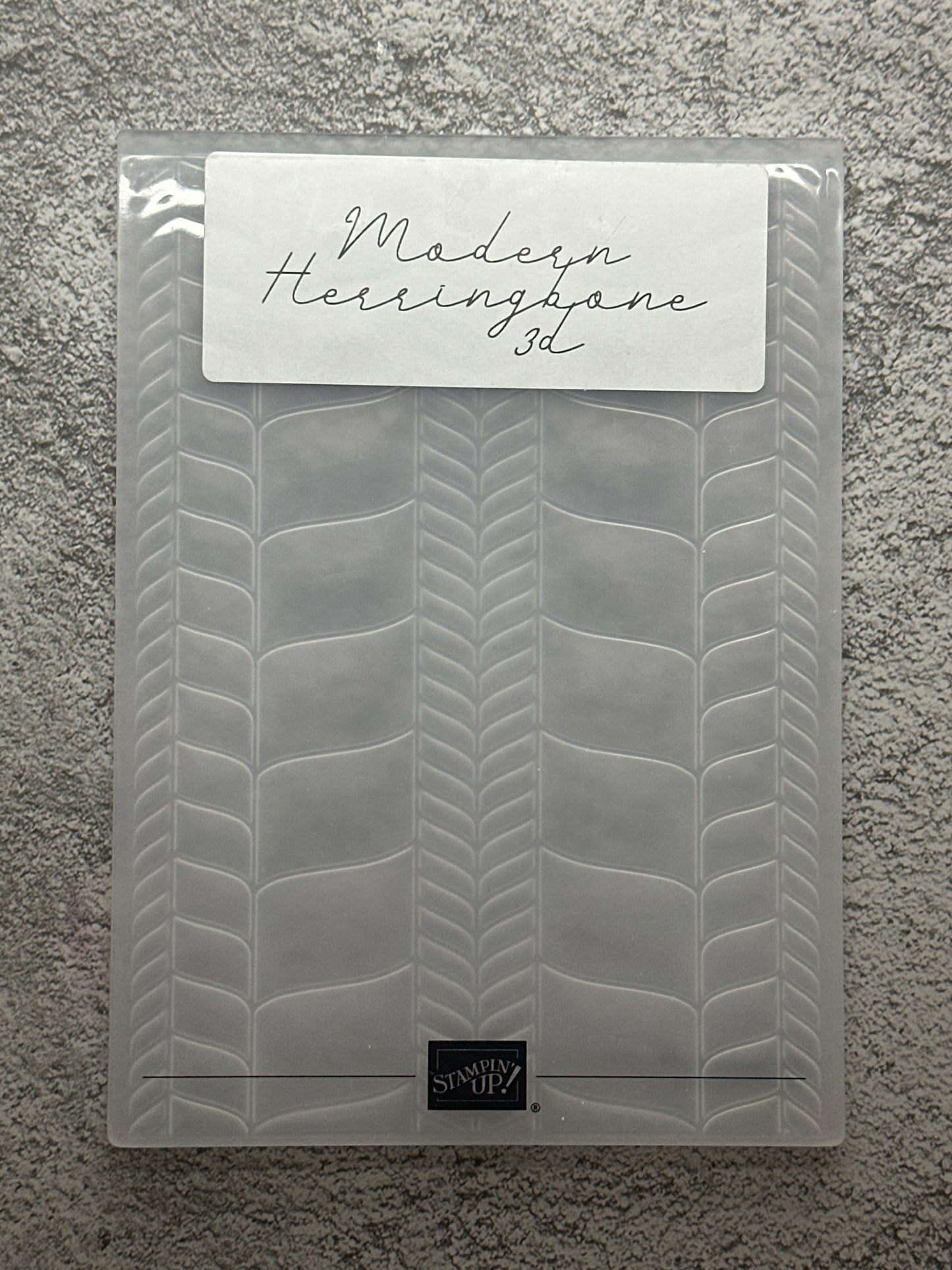 Modern Herringbone 3D Embossing Folder | Retired Embossing Folder | Stampin' Up!