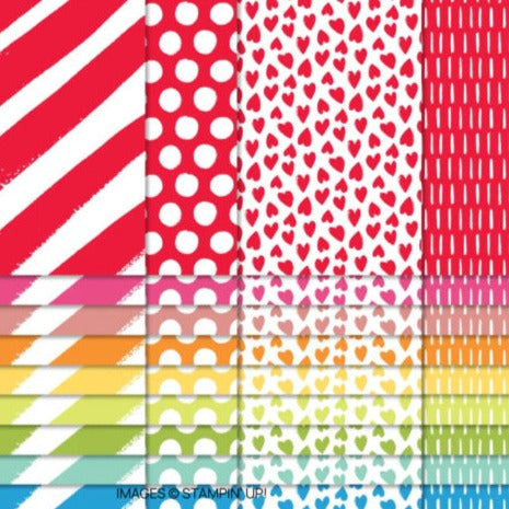 Brights DSP (2023 Design) | 10 Sheets | Retired Paper | Stampin' Up!