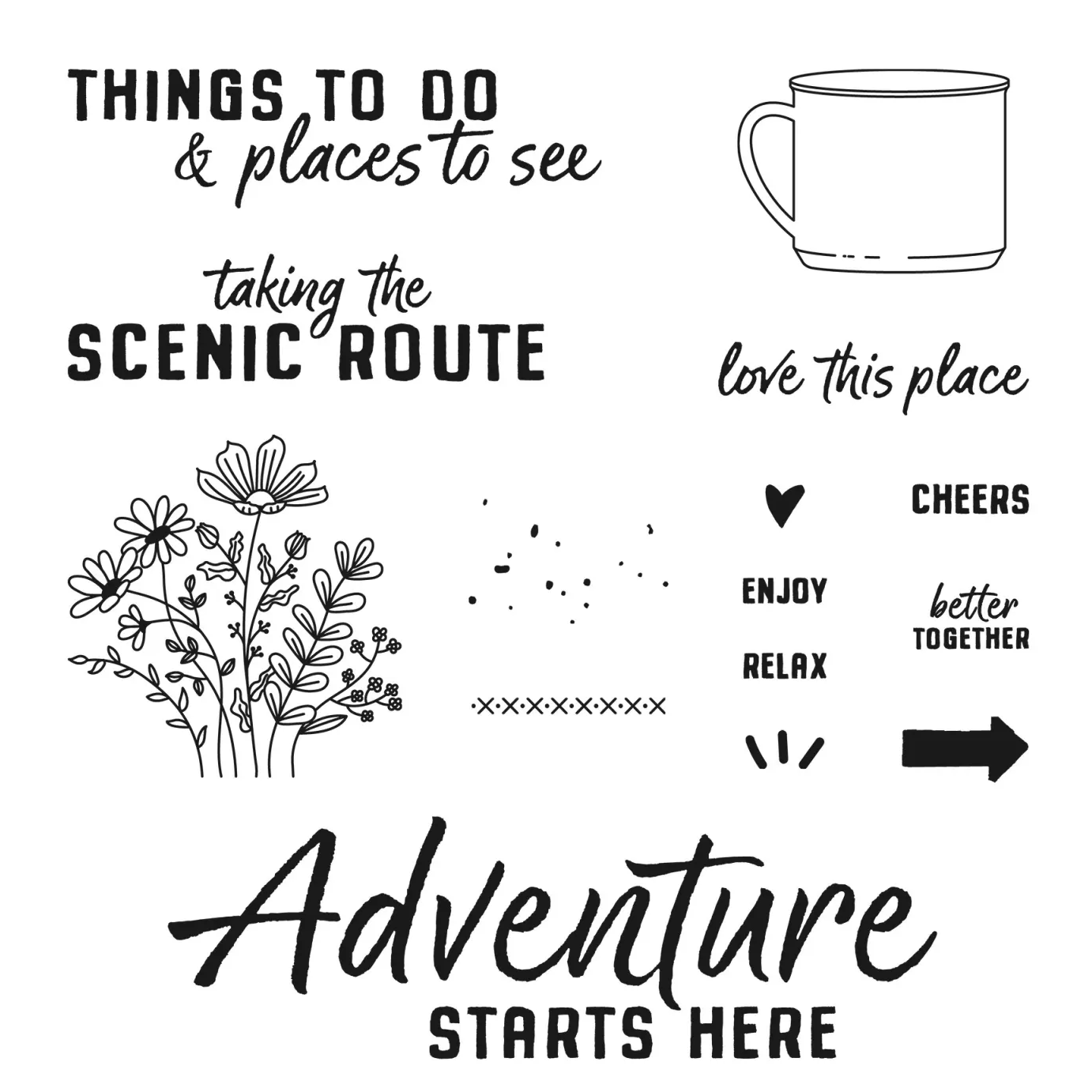 Weekend Adventures | Retired Photopolymer Stamp Set | Stampin' Up!