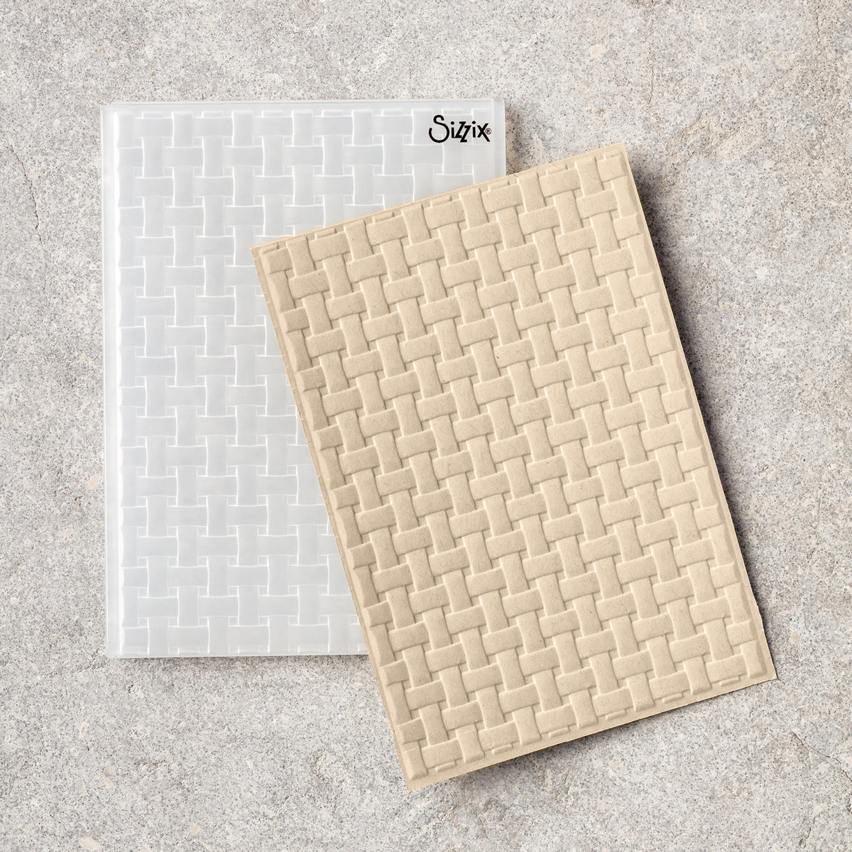 Basket Weave Dynamic Textured Impressions Embossing Folder | Retired E ...