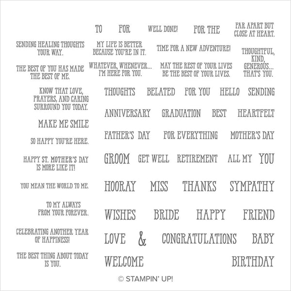 Well Said | Retired Cling Mount Stamp Set | Stampin' Up!