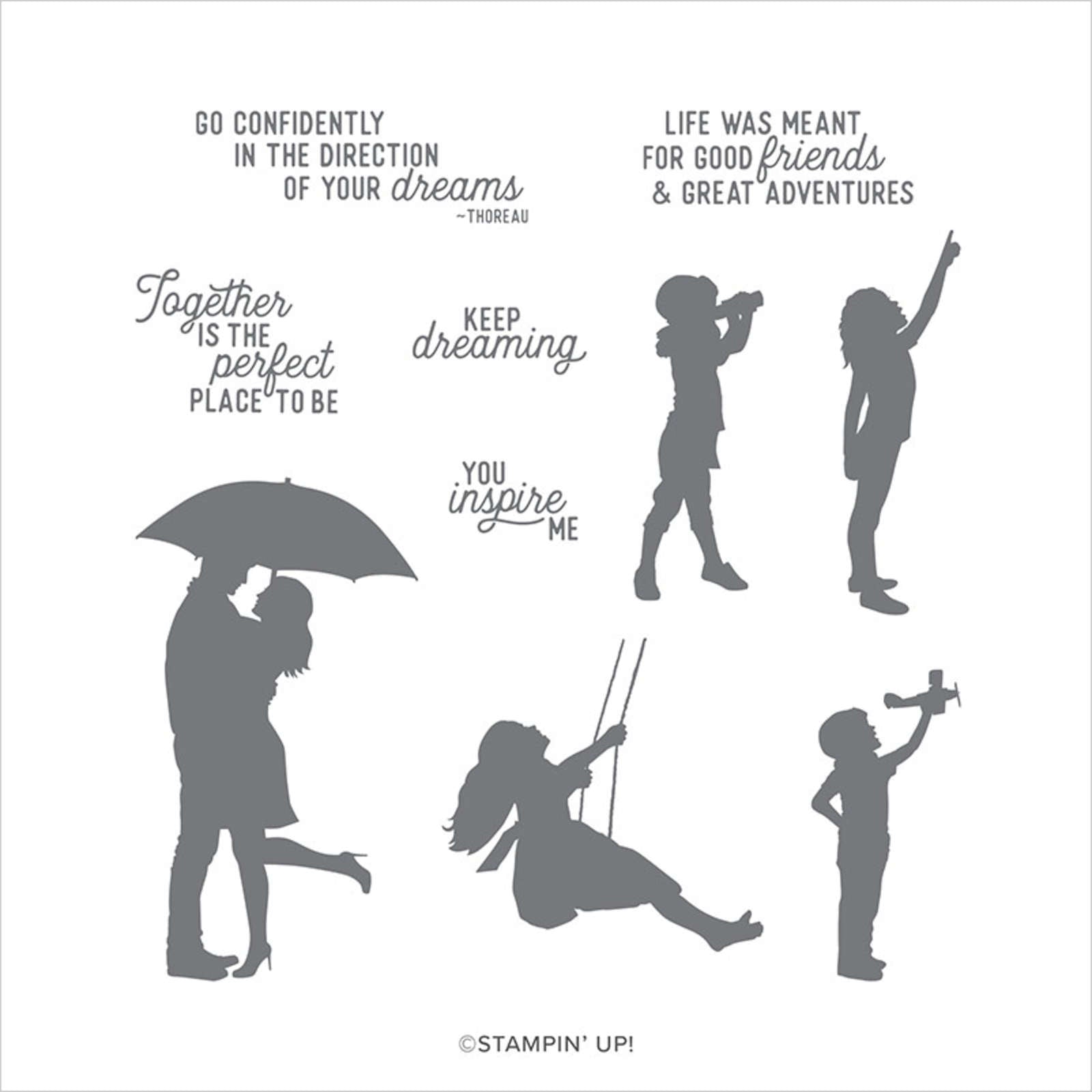 Silhouette Scenes | Retired Cling Mount Stamp Set | Stampin' Up! – Kylie's  Store, image size:1600x1600