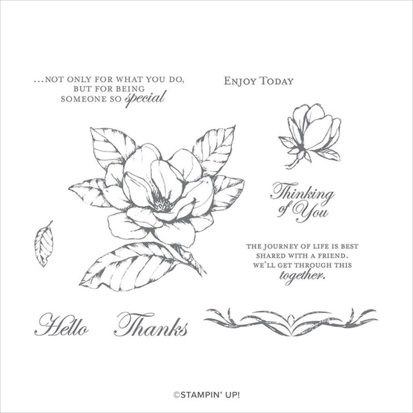 Good Morning Magnolia | Retired Cling Mount Stamp Set | Stampin' Up!