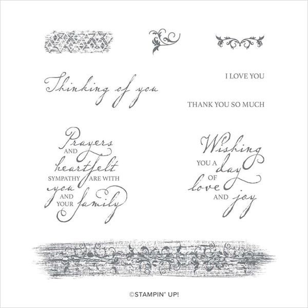 Woven Heirlooms | Retired Cling Mount Stamp Set | Stampin' Up!