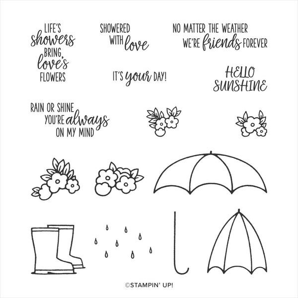 Under My Umbrella | Retired Photopolymer Stamp Set | Stampin' Up!