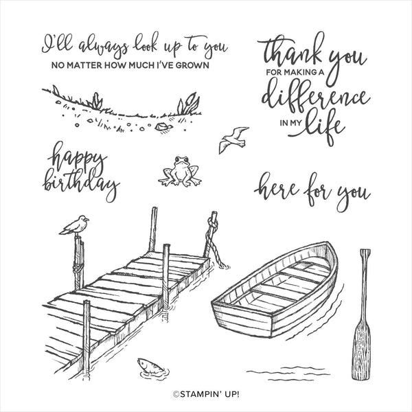 By The Dock | Retired Cling Mount Stamp Set | Stampin' Up!