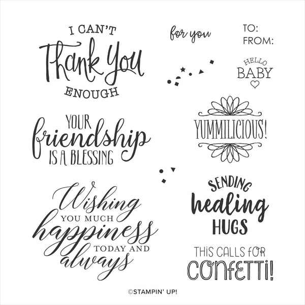So Sentimental | Retired Cling Mount Stamp Set | Stampin' Up!