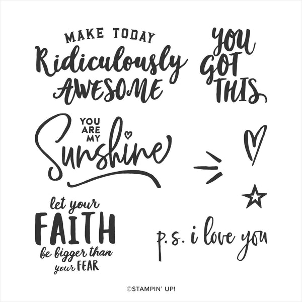 Ridiculously Awesome | Retired Cling Mount Stamp Set | Stampin' Up!
