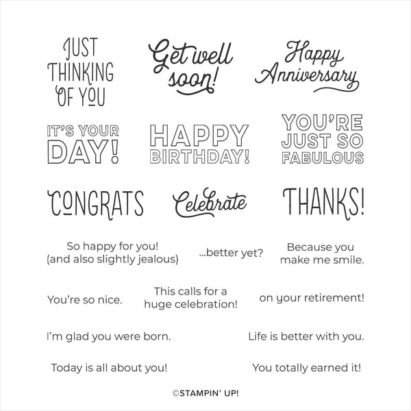 Many Mates | Retired Cling Mount Stamp Set | Stampin' Up!