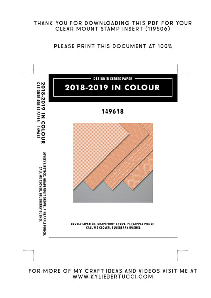 RETIRED Kylie's #loveitchopit and Storage Clear Insert PDFs (Instant Download)