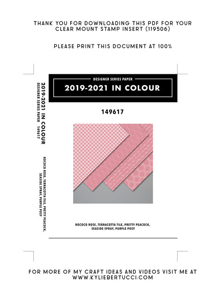 RETIRED Kylie's #loveitchopit and Storage Clear Insert PDFs (Instant Download)