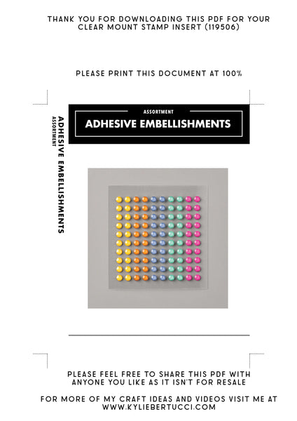 Kylie's #loveitchopit and Storage Clear Insert PDFs (Instant Download)