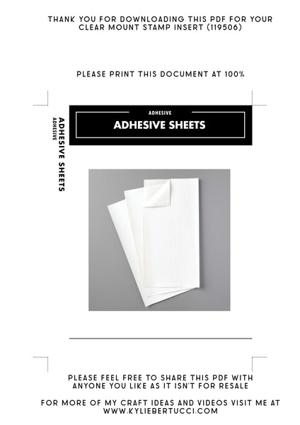 Kylie's #loveitchopit and Storage Clear Insert PDFs (Instant Download)