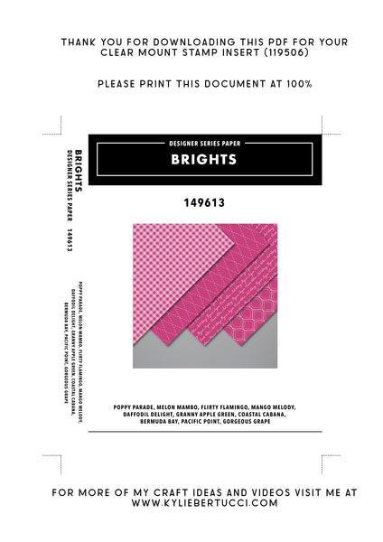 RETIRED Kylie's #loveitchopit and Storage Clear Insert PDFs (Instant Download)
