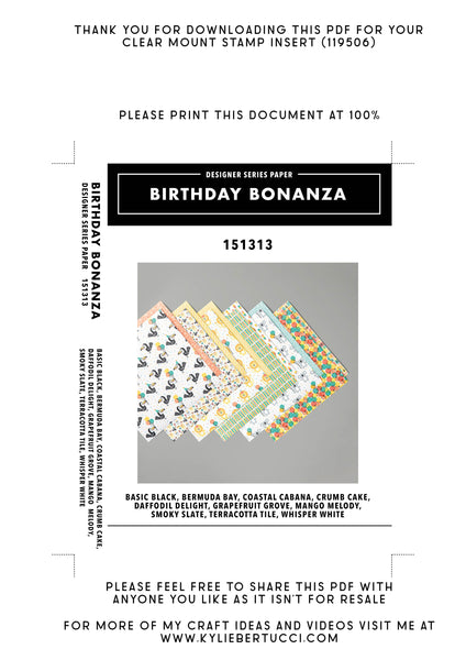 RETIRED Kylie's #loveitchopit and Storage Clear Insert PDFs (Instant Download)