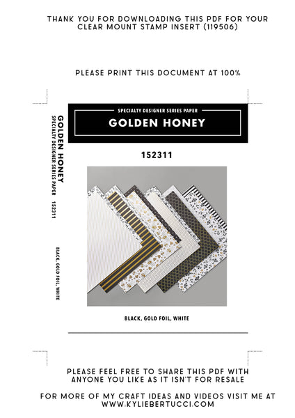 RETIRED Kylie's #loveitchopit and Storage Clear Insert PDFs (Instant Download)