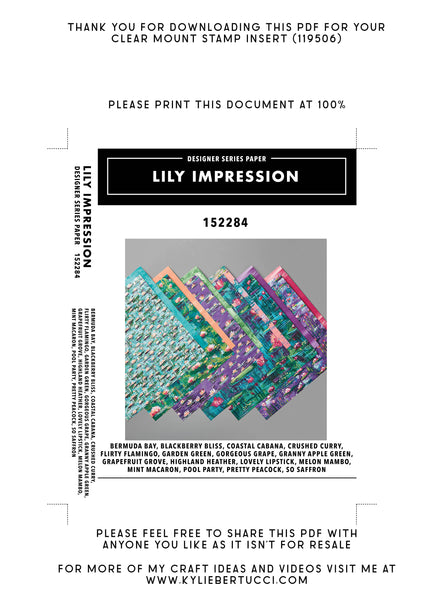 RETIRED Kylie's #loveitchopit and Storage Clear Insert PDFs (Instant Download)