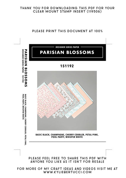 RETIRED Kylie's #loveitchopit and Storage Clear Insert PDFs (Instant Download)