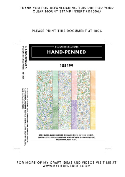 Kylie's #loveitchopit and Storage Clear Insert PDFs (Instant Download)