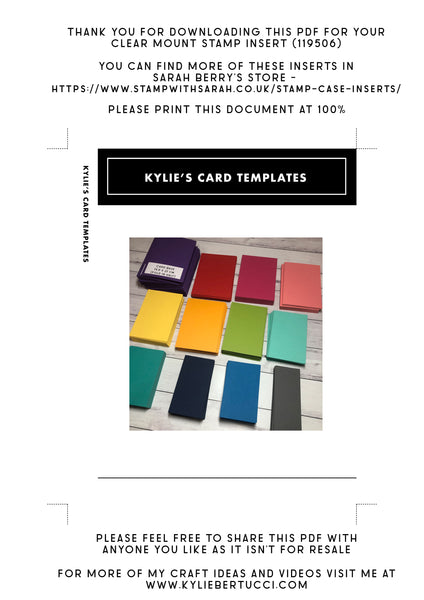 Kylie's #loveitchopit and Storage Clear Insert PDFs (Instant Download)