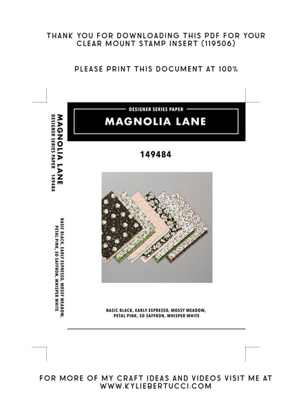 RETIRED Kylie's #loveitchopit and Storage Clear Insert PDFs (Instant Download)