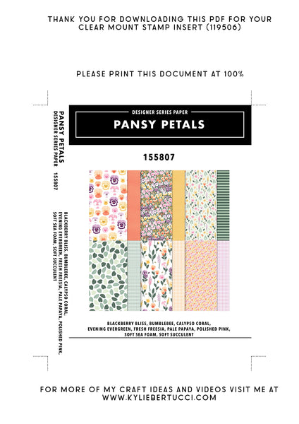 Kylie's #loveitchopit and Storage Clear Insert PDFs (Instant Download)