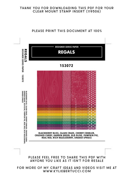 Kylie's #loveitchopit and Storage Clear Insert PDFs (Instant Download)