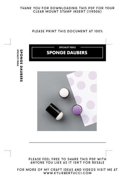 Kylie's #loveitchopit and Storage Clear Insert PDFs (Instant Download)