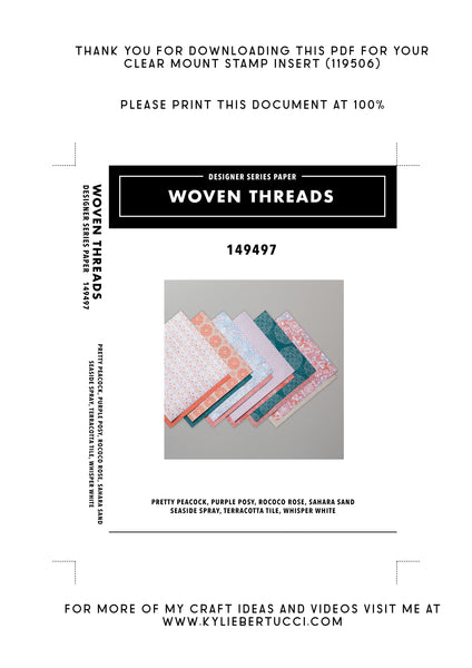 RETIRED Kylie's #loveitchopit and Storage Clear Insert PDFs (Instant Download)