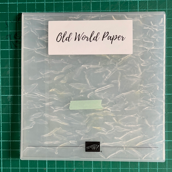 Old World Paper 3D Embossing Folder | Retired Embossing Folder | Stampin' Up!