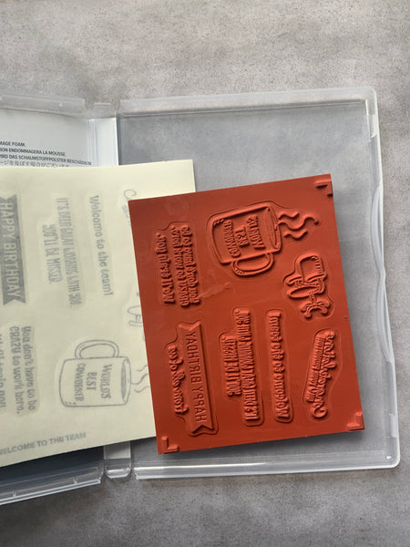 Welcome to the Team | Retired Cling Mount Stamp Set | Stampin' Up!