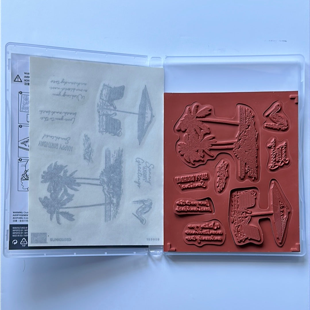 Sunkissed Retired Cling Mount Stamp Set Stampin' Up! Kylie's Store