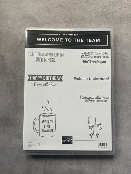 Welcome to the Team | Retired Cling Mount Stamp Set | Stampin' Up!