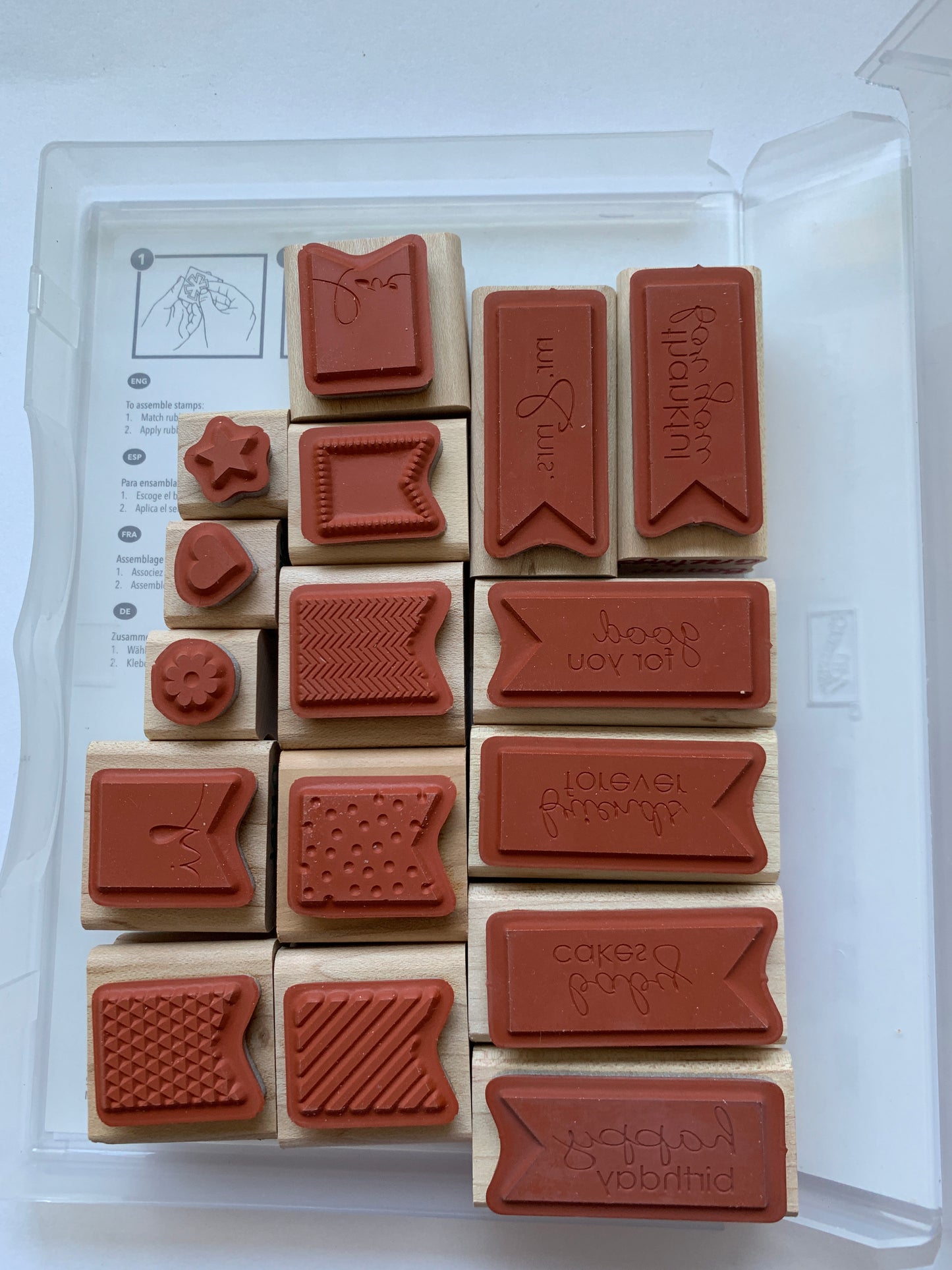 Banner Greetings, Banner Blast | Double Set | Retired Wood Mount Stamp Set | Stampin' Up!