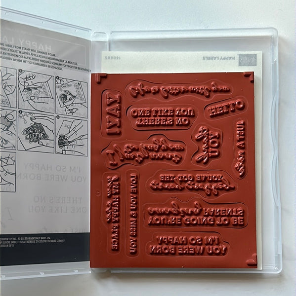 Happy Labels | Retired Cling Mount Stamp Set | Stampin' Up!