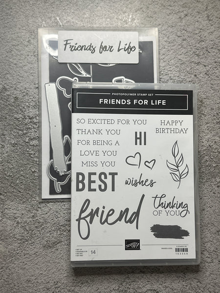 Friends for Life Bundle | Retired Photopolymer Mount Stamp Set and Dies | Stampin' Up!