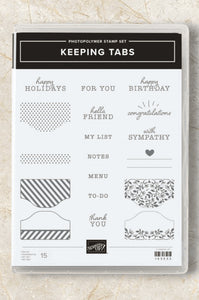 Keeping Tabs | Retired Photopolymer Stamp Set | Stampin' Up!