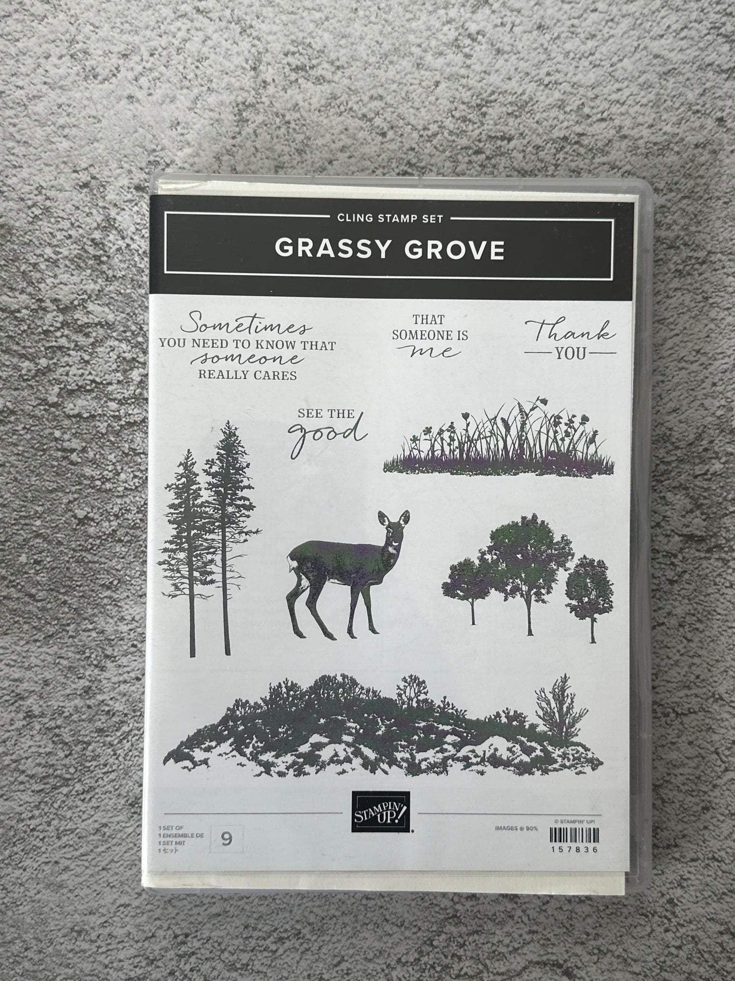 Grassy Grove Bundle | Retired Cling Mount Stamp Set and Dies | Stampin' Up!