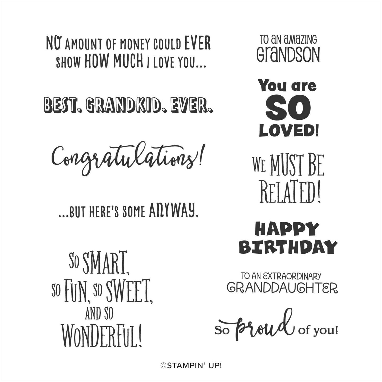 A Grand Kid | Retired Cling Mount Stamp Set | Stampin' Up!