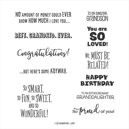 A Grand Kid | Retired Cling Mount Stamp Set | Stampin' Up!