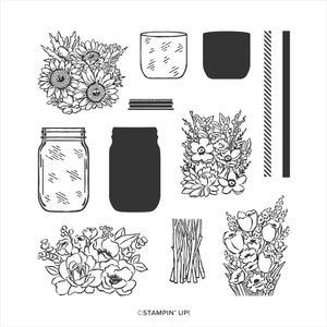 Jar of Flowers | Retired Photopolymer Stamp Set | Stampin' Up!