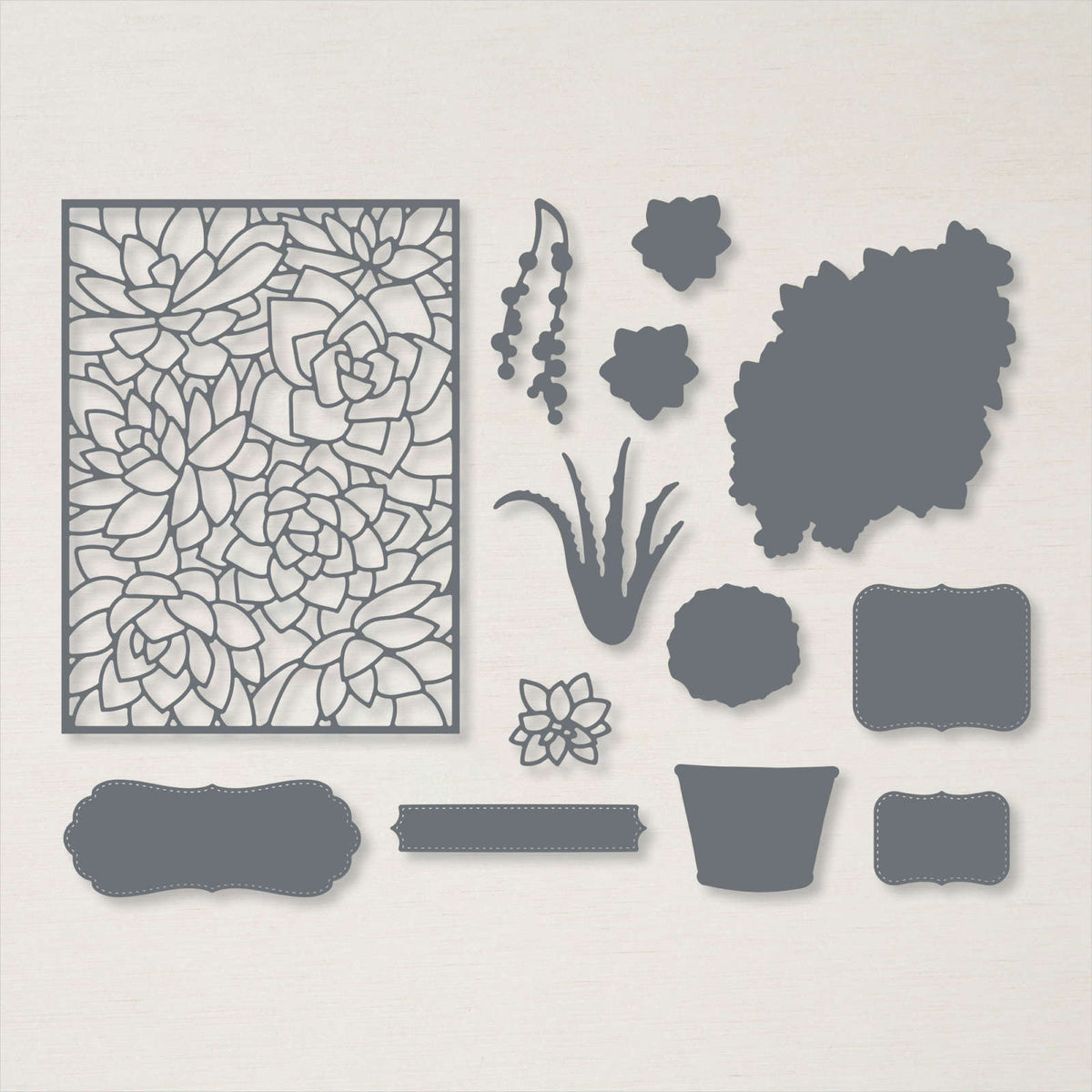 Potted Succulents Dies | Retired Die Collection | Stampin' Up!