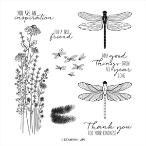 Dragonfly Garden | Retired Cling Mount Stamp Set | Stampin' Up!