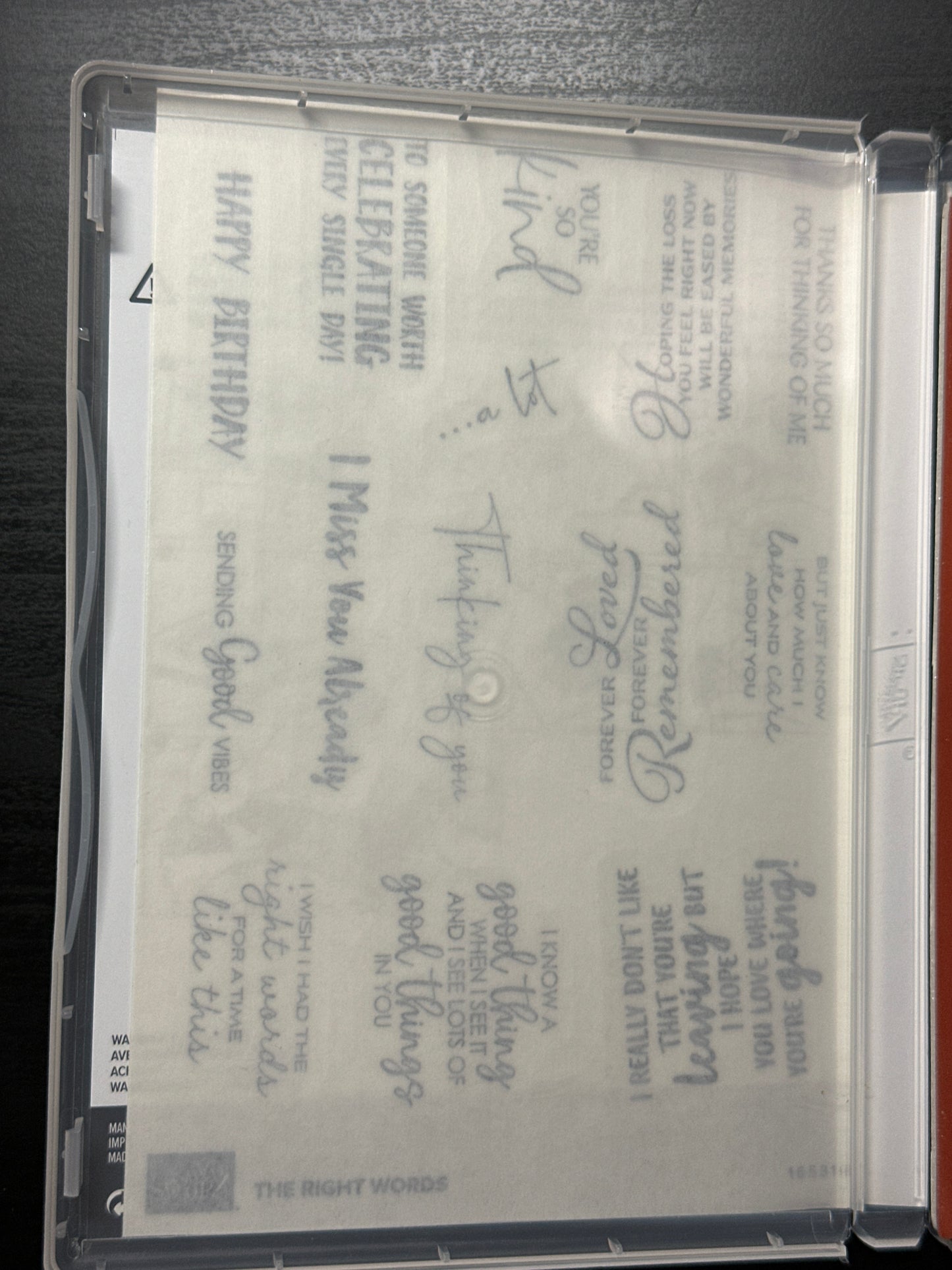 The Right Words | Retired Cling Mount Stamp Set | Stampin' Up!