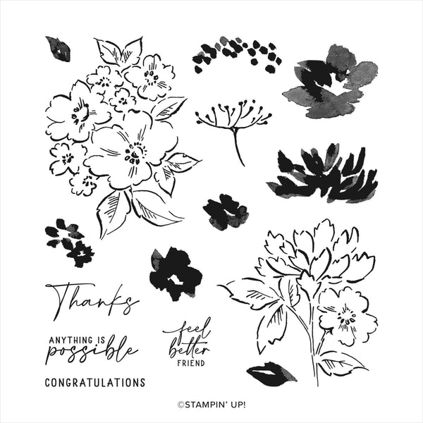 Hand-Penned Petals | Retired Photopolymer Stamp Set | Stampin' Up!