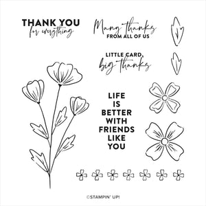 Flowers of Friendship | Retired Cling Mount Stamp Set | Stampin' Up!